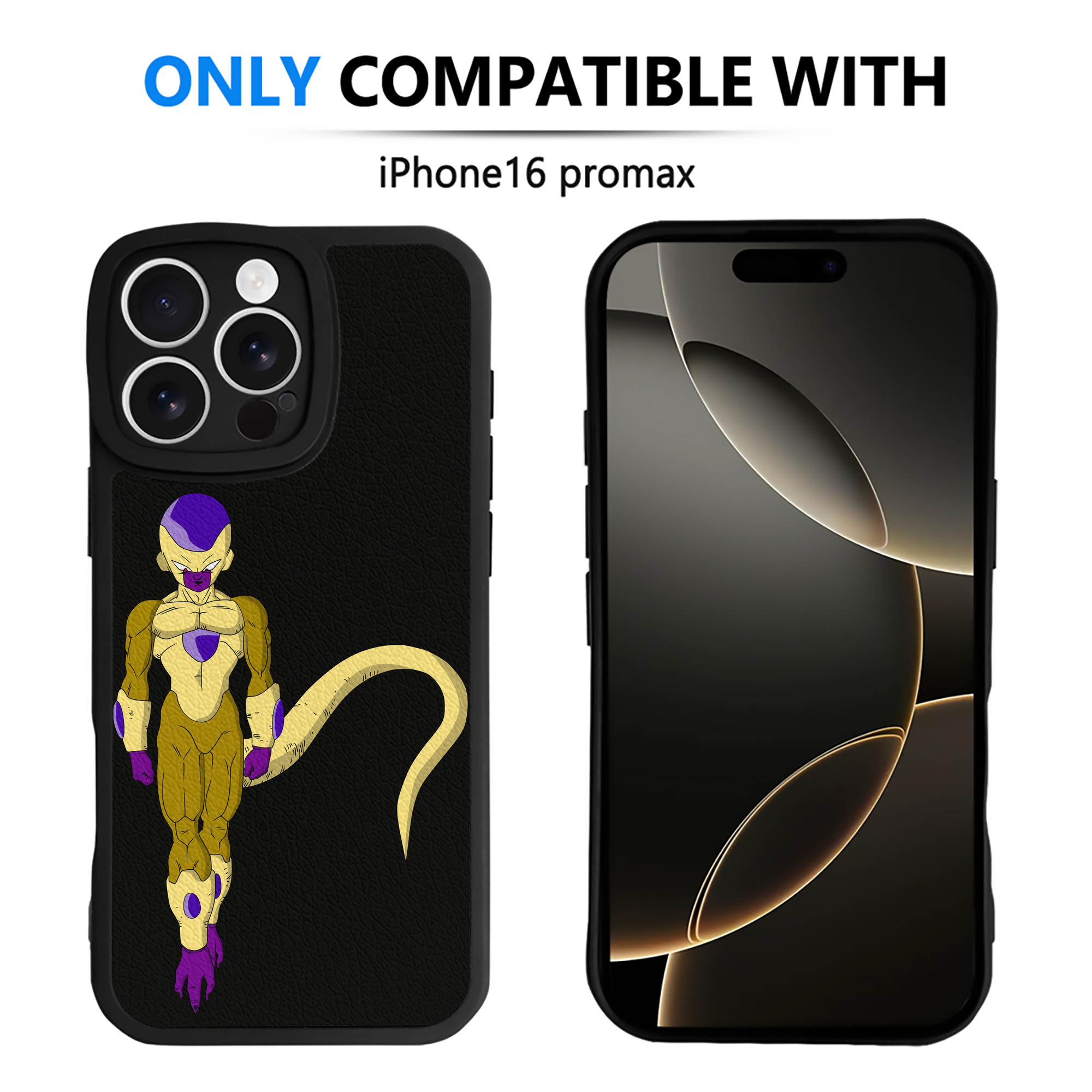 （画像用） ドラゴンボール フリーザ DRAGON BALL Frieza 【iPhone 16シリーズ対応】シリコンスマホケース（レザー調） 材質：シリコン